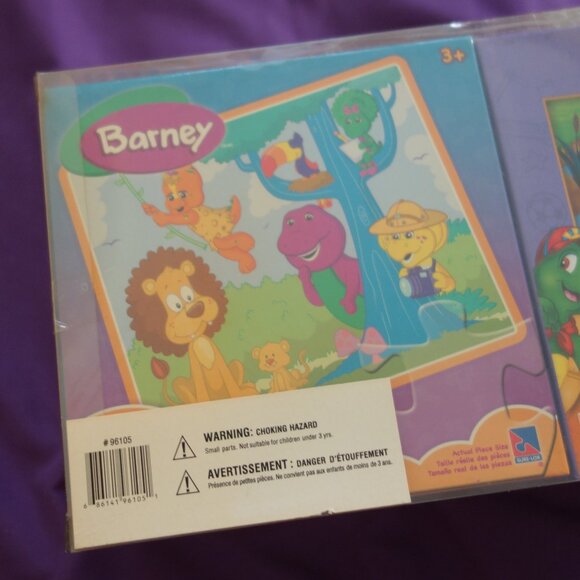 Vintage Sure-Lox Barney Doodlebops & Franklin Benjamin Puzzles New Never Used - Picture 3 of 16